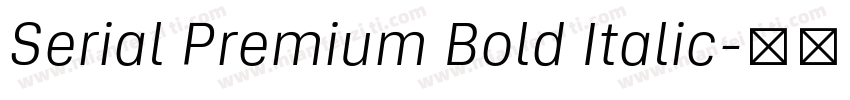 Serial Premium Bold Italic字体转换